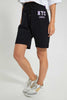 Black Placement Lounge Short