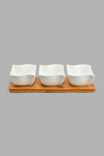 تنزيل الصورة على معرض الصور، Redtag-White-Square-Bowl-With-Bamboo-Tray-(4-Piece)-Colour:White,-Filter:Home-Dining,-HMW-DIN-Serving-Dish,-New-In,-New-In-HMW-DIN,-Non-Sale,-S22A,-Section:Homewares-Home-Dining-
