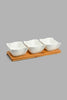 Redtag-White-Square-Bowl-With-Bamboo-Tray-(4-Piece)-Colour:White,-Filter:Home-Dining,-HMW-DIN-Serving-Dish,-New-In,-New-In-HMW-DIN,-Non-Sale,-S22A,-Section:Homewares-Home-Dining-