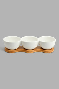 Redtag-White-Round-Bowl-With-Bamboo-Tray-(1-Piece)-Serving-Bowls-Home-Dining-