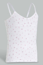 Load image into Gallery viewer, Redtag-White-Floral/Oatmeal-Melange-Vest-(2-Pack)-Vests-Senior-Girls-9 to 14 Years
