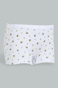 Redtag-White-Floral/Yellow-Boxer-Brief-(2Pack)-365,-Character,-Colour:Assorted,-Filter:Senior-Girls-(9-to-14-Yrs),-GSR-Briefs,-New-In,-New-In-GSR,-Non-Sale,-Section:Kidswear-Senior-Girls-9 to 14 Years