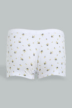 Load image into Gallery viewer, Redtag-White-Floral/Yellow-Boxer-Brief-(2Pack)-365,-Character,-Colour:Assorted,-Filter:Senior-Girls-(9-to-14-Yrs),-GSR-Briefs,-New-In,-New-In-GSR,-Non-Sale,-Section:Kidswear-Senior-Girls-9 to 14 Years
