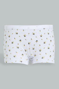 Redtag-White-Floral/Yellow-Boxer-Brief-(2Pack)-365,-Character,-Colour:Assorted,-Filter:Senior-Girls-(9-to-14-Yrs),-GSR-Briefs,-New-In,-New-In-GSR,-Non-Sale,-Section:Kidswear-Senior-Girls-9 to 14 Years