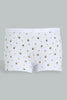 Redtag-White-Floral/Yellow-Boxer-Brief-(2Pack)-365,-Character,-Colour:Assorted,-Filter:Senior-Girls-(9-to-14-Yrs),-GSR-Briefs,-New-In,-New-In-GSR,-Non-Sale,-Section:Kidswear-Senior-Girls-9 to 14 Years