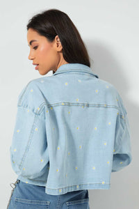 Redtag-Lightwash-Denim-Jacket-With-Embroidered-Detail-Jackets-Women's-