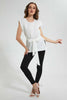 Redtag-White-Textured-Top-With-Belt-Tops-Women's-