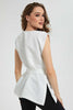 Redtag-White-Textured-Top-With-Belt-Tops-Women's-