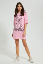 تنزيل الصورة على معرض الصور، Redtag-Pink-Lola-Bunny-Long-Line-Character-T-Shirt-Active-Tees-Women&#39;s-
