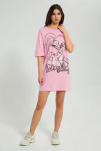 تنزيل الصورة على معرض الصور، Redtag-Pink-Lola-Bunny-Long-Line-Character-T-Shirt-Active-Tees-Women&#39;s-
