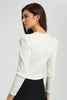 Redtag-Beige-Puff-Sleeve-Detail-Button-Front-Top-Tops-Women's-