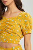 Redtag-Yellow-Floral-Front-Ruched-Top-Blouses-Women's-