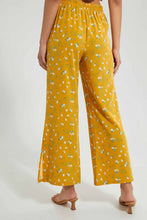 Load image into Gallery viewer, Redtag-Yellow-Floral-Trouser-Trousers-Women&#39;s-
