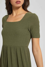 Load image into Gallery viewer, Redtag-Olive-Tiered-Midi-Dress-Colour:Olive,-Filter:Women&#39;s-Clothing,-New-In,-New-In-Women,-Non-Sale,-S22B,-Section:Women,-Women-Dresses-Women&#39;s-
