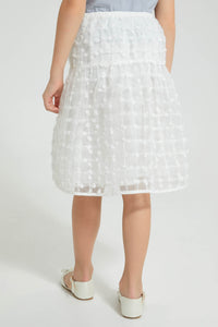 Redtag-White-Textured-Skirt-Colour:White,-Filter:Girls-(2-to-8-Yrs),-Girls-Skirts,-New-In,-New-In-GIR,-Non-Sale,-S22B,-Section:Kidswear-Girls-2 to 8 Years