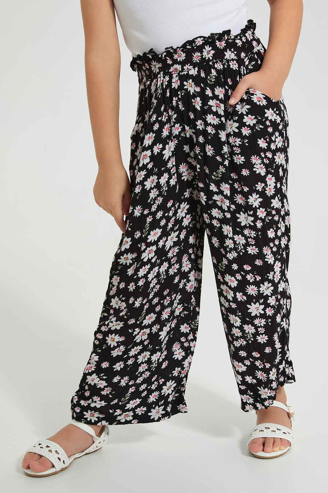 Redtag-Multi-Colored-Printed-Trouser-With-Hair-Accessories-Colour:Assorted,-Filter:Girls-(2-to-8-Yrs),-Girls-Trousers,-New-In,-New-In-GIR,-Non-Sale,-S22A,-Section:Kidswear-Girls-2 to 8 Years