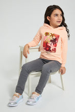 Load image into Gallery viewer, Redtag-Peach-Embroideredellished-SweaT-Shirt-Sweatshirts-Girls-2 to 8 Years
