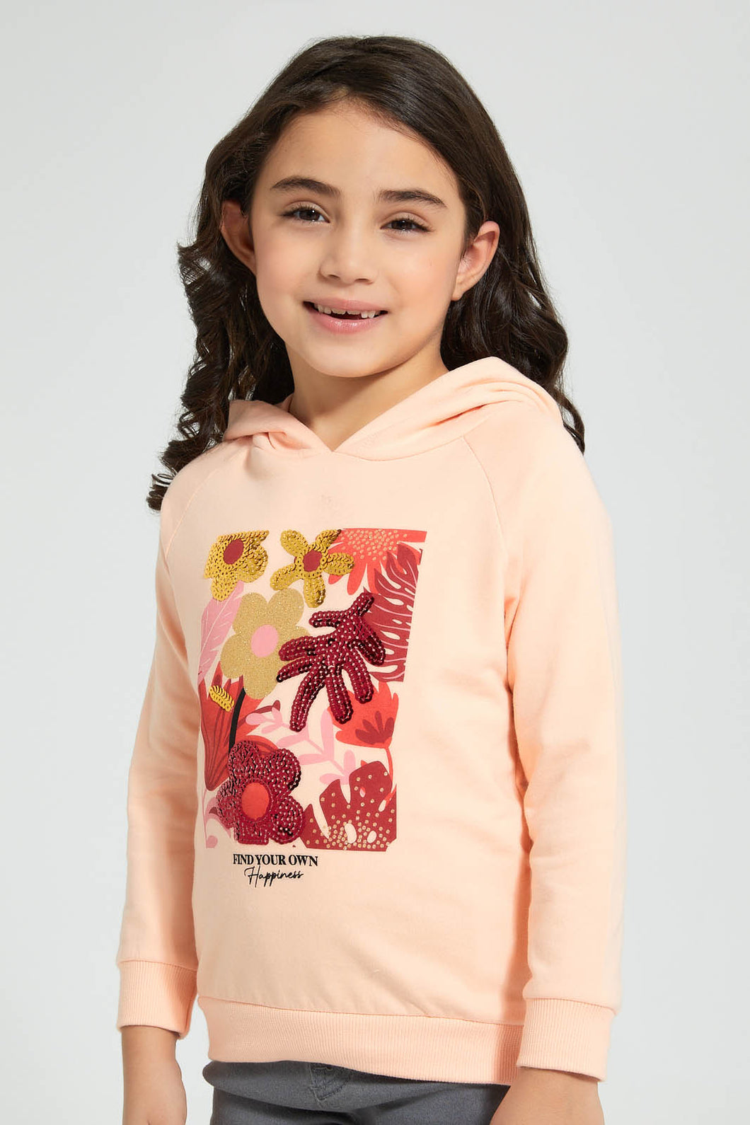 Redtag-Peach-Embroideredellished-SweaT-Shirt-Sweatshirts-Girls-2 to 8 Years