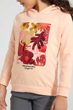 Load image into Gallery viewer, Redtag-Peach-Embroideredellished-SweaT-Shirt-Sweatshirts-Girls-2 to 8 Years
