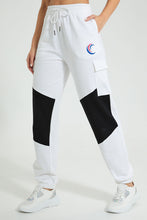 Load image into Gallery viewer, Redtag-White-Color-Block-Active-Pant-Colour:White,-Filter:Women&#39;s-Clothing,-New-In,-New-In-Women,-Non-Sale,-S22B,-Section:Women,-Women-Joggers-Women&#39;s-
