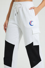 Load image into Gallery viewer, Redtag-White-Color-Block-Active-Pant-Colour:White,-Filter:Women&#39;s-Clothing,-New-In,-New-In-Women,-Non-Sale,-S22B,-Section:Women,-Women-Joggers-Women&#39;s-
