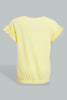 Redtag-Yellow-Elasticated-Hem-Jersey-Top-Blouses-Infant-Girls-3 to 24 Months