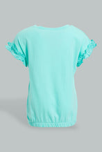 Load image into Gallery viewer, Redtag-Mint-Elasticated-Hem-Jersey-Top-Colour:Mint,-Filter:Infant-Girls-(3-to-24-Mths),-Infant-Girls-Blouses,-New-In,-New-In-ING,-Non-Sale,-S22B,-Section:Kidswear-Infant-Girls-3 to 24 Months
