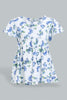 Redtag-Multi-Colour-Woven-Knit-Embroideredroidered-Printed-Jersey-Top-Blouses-Infant-Girls-3 to 24 Months