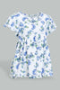 Redtag-Multi-Colour-Woven-Knit-Embroideredroidered-Printed-Jersey-Top-Blouses-Infant-Girls-3 to 24 Months