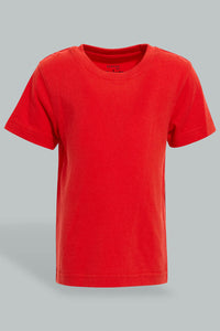 Redtag-Blue-Printed-Shirts-With-T-Shirt(2-In-1)-Casual-Shirts-Infant-Boys-3 to 24 Months