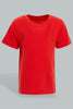 Redtag-Blue-Printed-Shirts-With-T-Shirt(2-In-1)-Casual-Shirts-Infant-Boys-3 to 24 Months