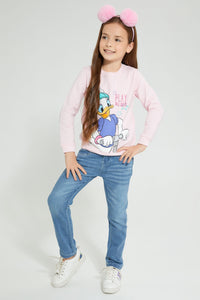 Redtag-Light-Wash-Pocket-Details-Jean-Jeans-Girls-2 to 8 Years