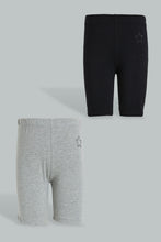 تنزيل الصورة على معرض الصور، Redtag-Multi-Colored-Assorted-2-Pk-Boxer-Shorts-Legging-Leggings-Girls-2 to 8 Years
