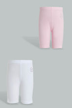 Load image into Gallery viewer, Redtag-Multi-Colored-Assorted-2-Pk-Boxer-Shorts-Legging-Leggings-Girls-2 to 8 Years
