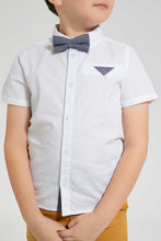 Load image into Gallery viewer, Redtag-White-Short-Sleeve-Shirt-And-Bowtie-Casual-Shirts-Boys-2 to 8 Years
