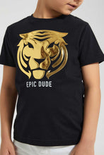 Load image into Gallery viewer, Redtag-Black-Tiger-Print-T-Shirt-Graphic-T-Shirts-Boys-2 to 8 Years
