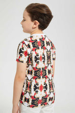 Load image into Gallery viewer, Redtag-Red-Brocade-Sublimation-Print-T-Shirt-Graphic-T-Shirts-Boys-2 to 8 Years
