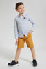 Redtag-White-Printed-Shirt-With-Pocket-Square-Casual-Shirts-Boys-2 to 8 Years