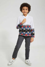 Load image into Gallery viewer, Redtag-White-Scarf-PrinT-Shirt-Casual-Shirts-Boys-2 to 8 Years
