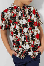 Load image into Gallery viewer, Redtag-Red-Short-Sleeve-Brocade-Shirt-Casual-Shirts-Boys-2 to 8 Years
