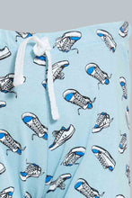 Load image into Gallery viewer, Redtag-White-And-Royal-3-Pack-Shark-Pyjama-Set-Set-Pyjama-Sets-Infant-Boys-3 to 24 Months
