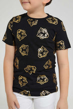 Load image into Gallery viewer, Redtag-Black-Tiger-All-Over-Print-T-Shirt-All-Over-Prints-Boys-2 to 8 Years
