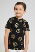 Load image into Gallery viewer, Redtag-Black-Tiger-All-Over-Print-T-Shirt-All-Over-Prints-Boys-2 to 8 Years
