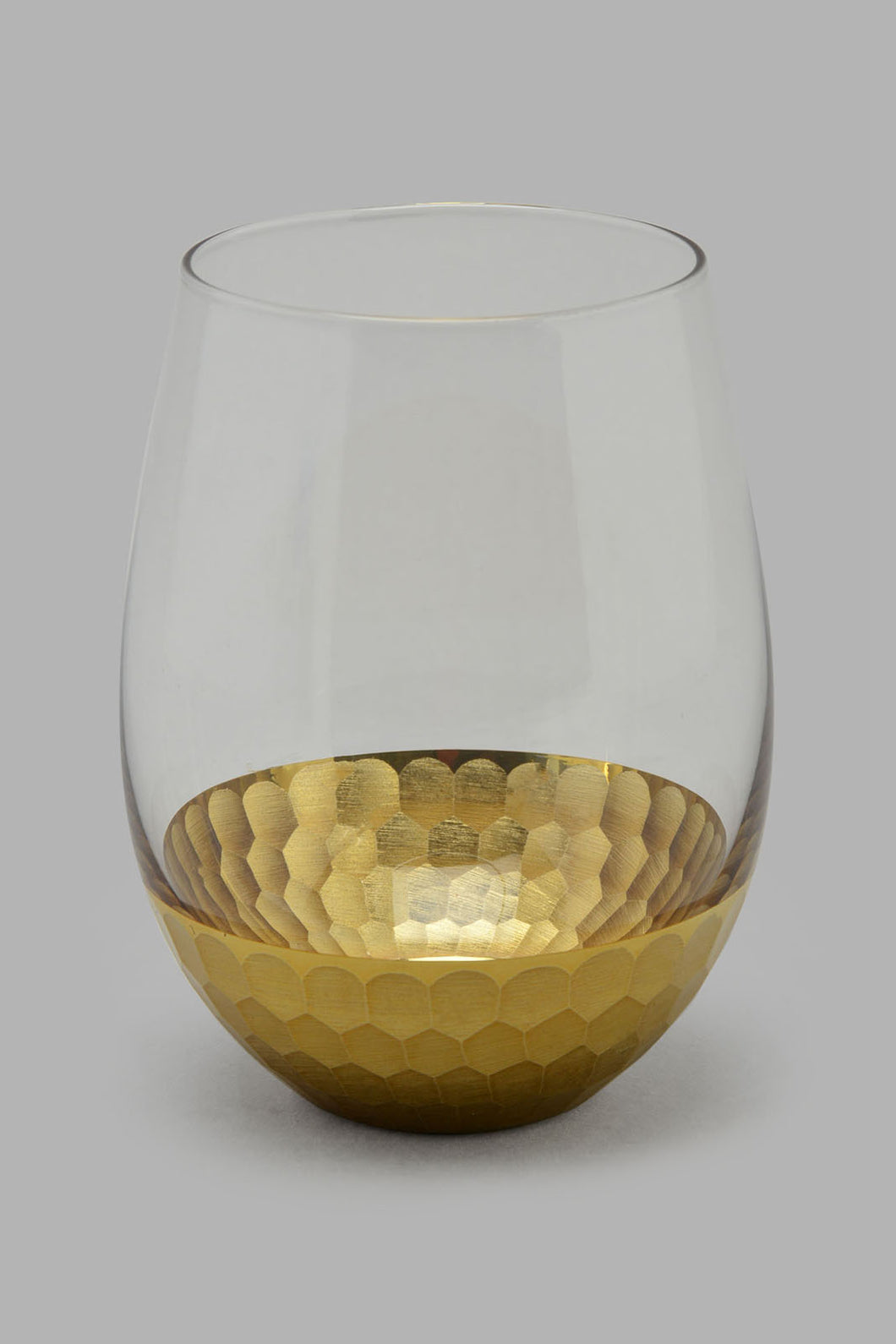 Redtag-Clear/Gold-Hammered-Glass-Tumbler-Category:Glasses,-Colour:Gold,-Filter:Home-Dining,-HMW-DIN-Drw-Drinkware,-New-In,-New-In-HMW-DIN,-Non-Sale,-PERIGOLD,-S22B,-Section:Homewares-Home-Dining-