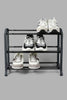 Grey 3 Tier Extendable Shoe Rack