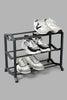 Grey 3 Tier Extendable Shoe Rack