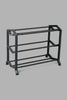 Grey 3 Tier Extendable Shoe Rack