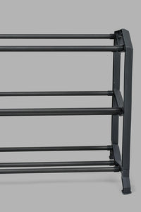 Grey 3 Tier Extendable Shoe Rack