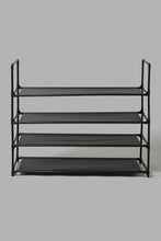 تنزيل الصورة على معرض الصور، Redtag-Black-4-Tier-Shoe-Rack-Shoe-Racks-Home-Bathroom-
