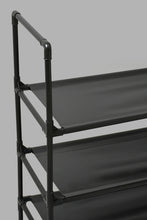 تنزيل الصورة على معرض الصور، Redtag-Black-4-Tier-Shoe-Rack-Shoe-Racks-Home-Bathroom-
